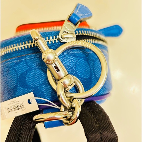 Coach Color block Backpack Keychain/ Bag Charm - Picture 8 of 9